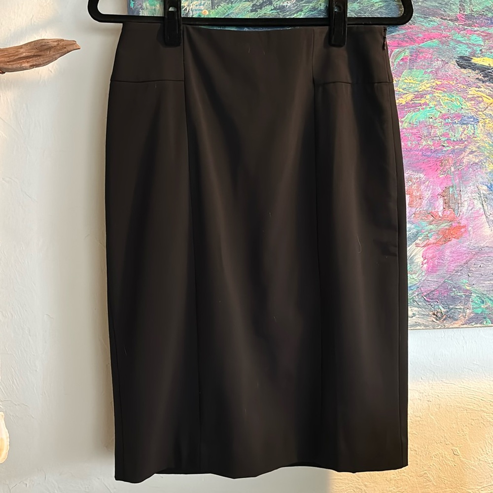 White House Black Market Women Black Pencil Skirt Office